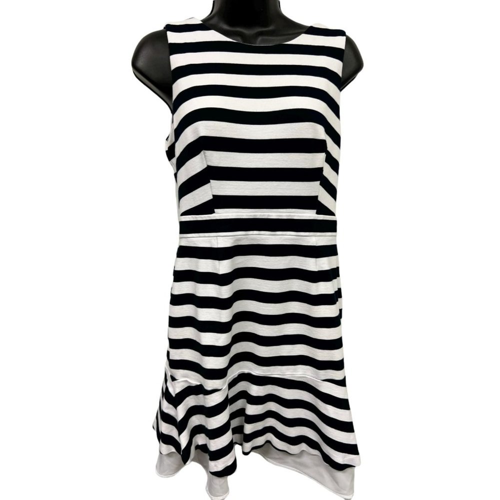 Banana Republic Blue White Striped Sleeveless Sun Summer Dress Size 8P
